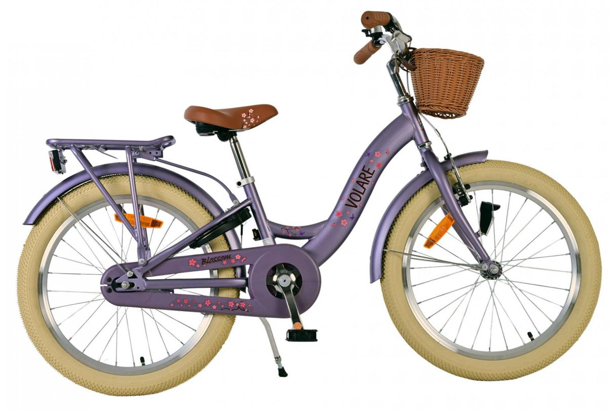 Volare Blossom Kinderfahrrad für Mädchen - 20 Zoll in Lila für Abenteuer