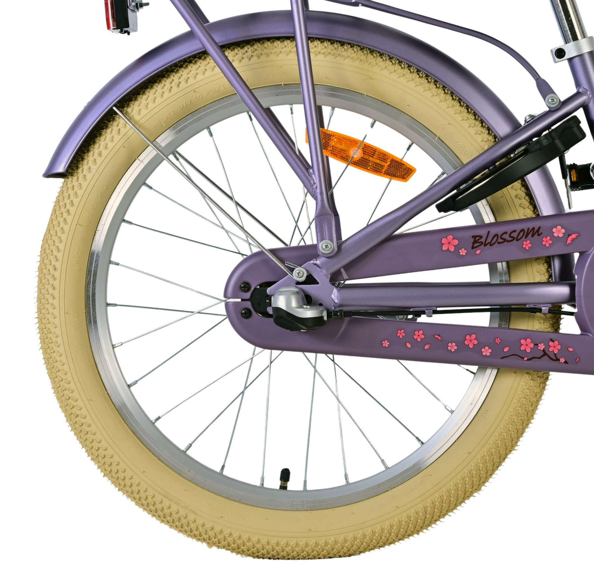 Volare Blossom Kinderfahrrad für Mädchen - 20 Zoll in Lila mit Nexus 3 Gängen