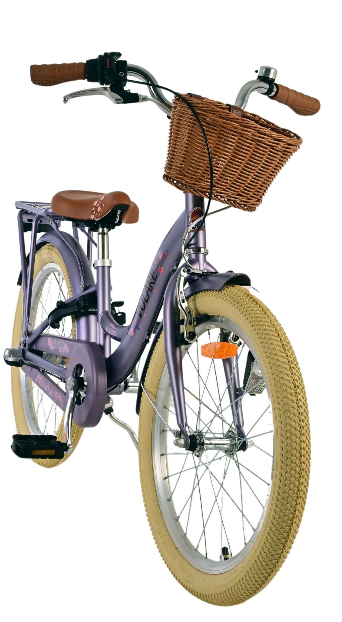 Volare Blossom Kinderfahrrad für Mädchen - 20 Zoll in Lila mit Nexus 3 Gängen