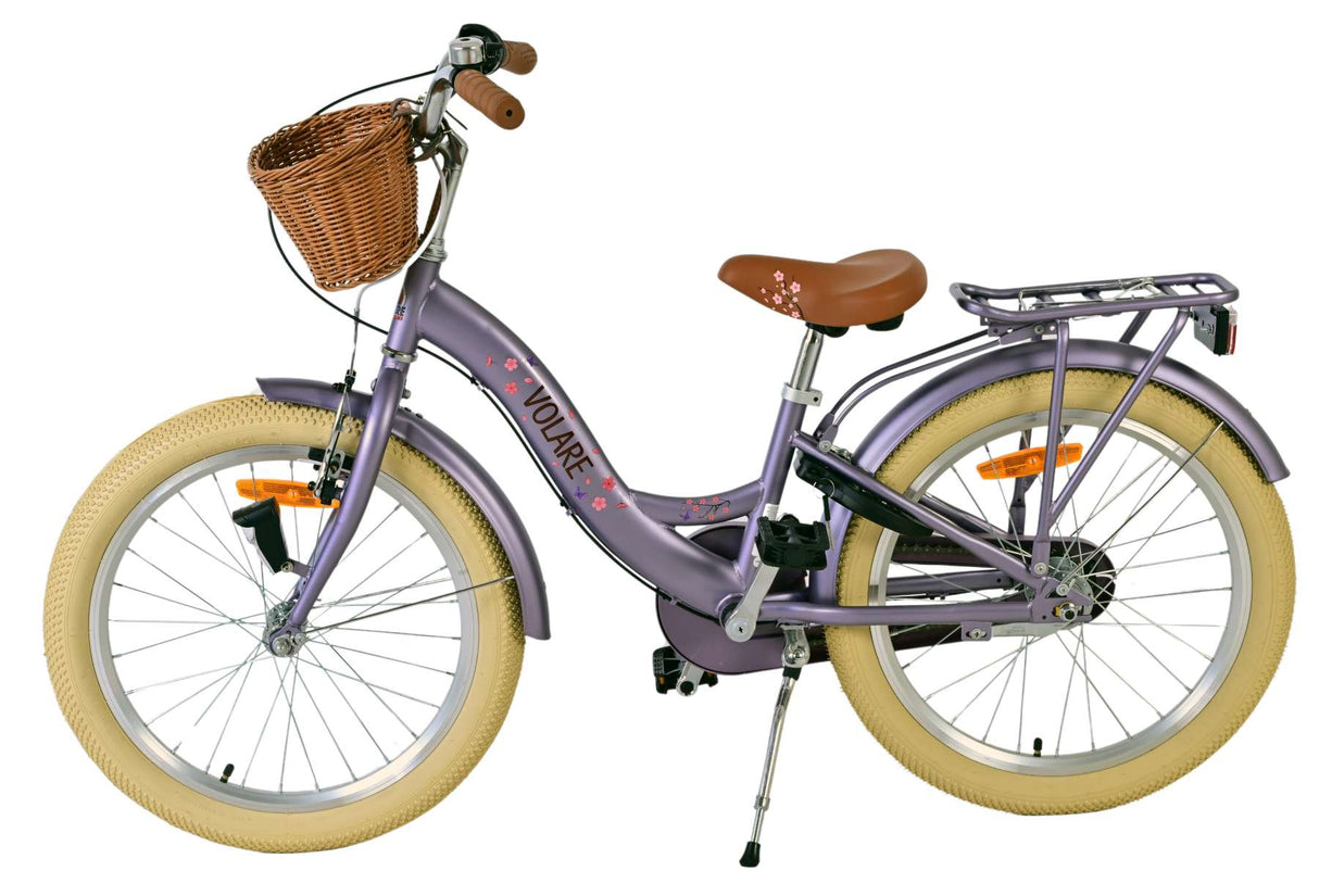 Volare Blossom Kinderfahrrad für Mädchen - 20 Zoll in Lila mit Nexus 3 Gängen