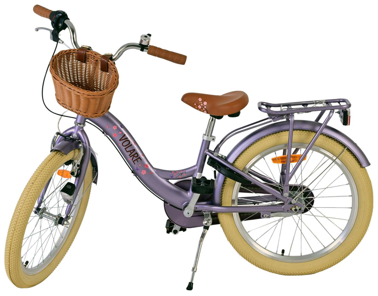 Volare Blossom Kinderfahrrad für Mädchen - 20 Zoll in Lila mit Nexus 3 Gängen