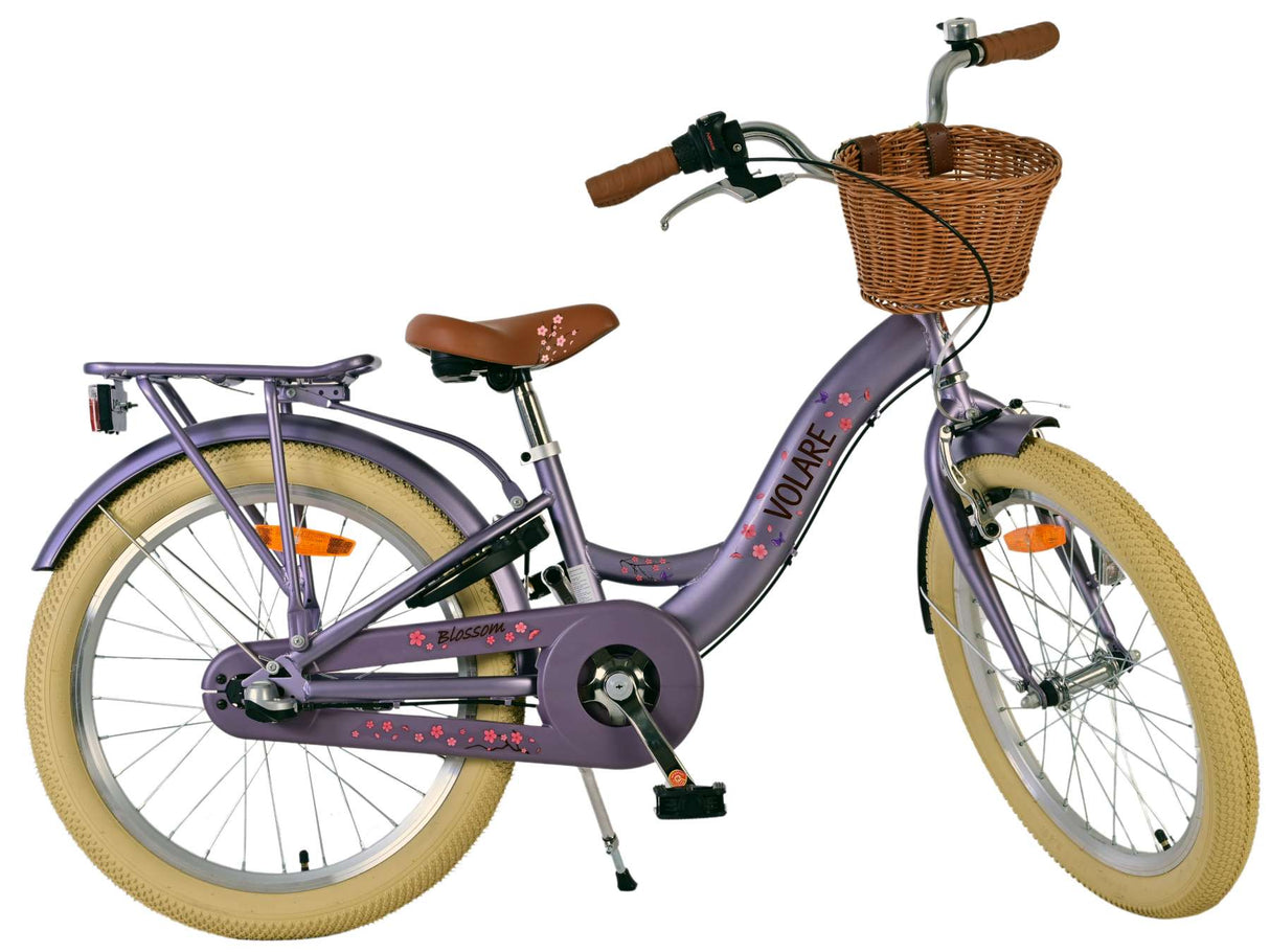 Volare Blossom Kinderfahrrad für Mädchen - 20 Zoll in Lila mit Nexus 3 Gängen