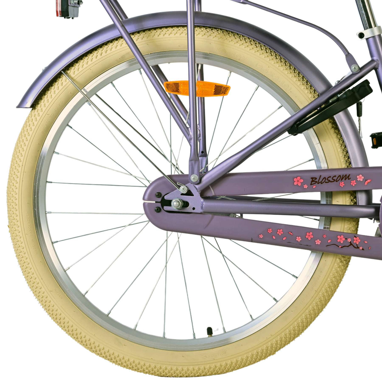 Volare Blossom Kinderfahrrad für Mädchen - 24 Zoll in Lila mit Sicherheitsmerkmalen