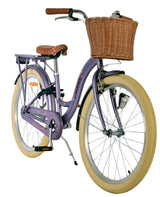 Volare Blossom Kinderfahrrad für Mädchen - 24 Zoll in Lila mit Sicherheitsmerkmalen