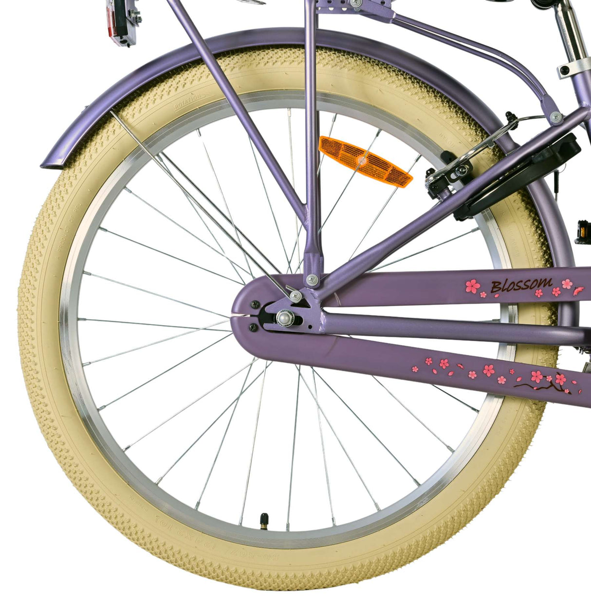 Volare Blossom Kinderfahrrad für Mädchen - 24 Zoll in Lila mit Handbremsen
