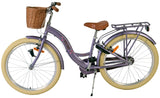 Volare Blossom Kinderfahrrad für Mädchen - 24 Zoll in Lila mit Handbremsen