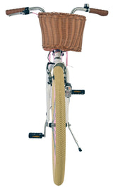 Volare Blossom Kinderfahrrad für Mädchen - 26 Zoll in Weiß mit Sicherheitsmerkmalen