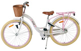 Volare Blossom Kinderfahrrad für Mädchen - 26 Zoll in Weiß mit Sicherheitsmerkmalen