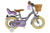 Volare Blossom Kinderfahrrad für Mädchen - 12 Zoll in Lila für sicheres Fahren