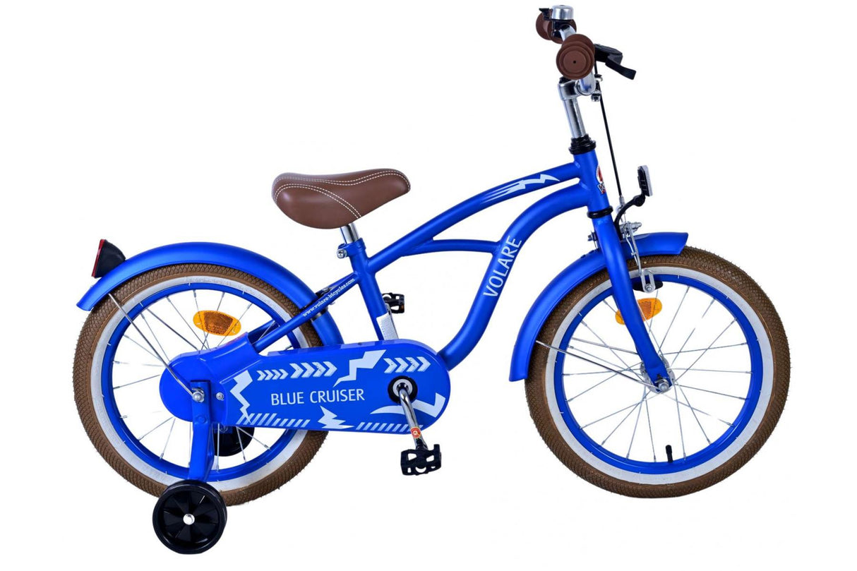 Volare Blue Cruiser Kinderfahrrad für Jungen - 16 Zoll in Blau für Kinder von 4 bis 6 Jahren