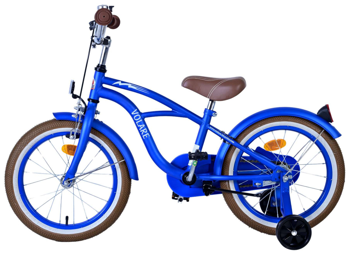 Volare Blue Cruiser Kinderfahrrad für Jungen - 16 Zoll in Blau für Kinder von 4 bis 6 Jahren