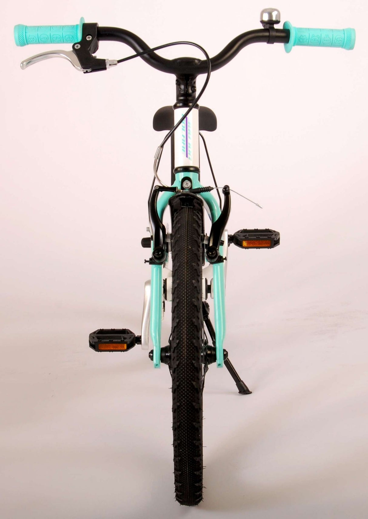 Volare Glamour Kinderfahrrad - Mädchen - 18 Zoll - Weiß/Mintgrün - Prime Collection