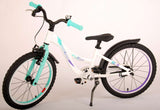 Volare Glamour Kinderfahrrad - Mädchen - 18 Zoll - Weiß/Mintgrün - Prime Collection