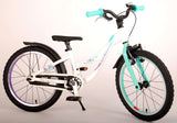 Volare Glamour Kinderfahrrad - Mädchen - 18 Zoll - Weiß/Mintgrün - Prime Collection