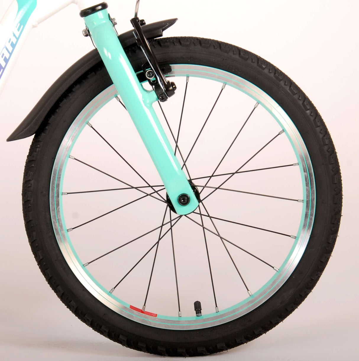 Volare Glamour Kinderfahrrad - Mädchen - 18 Zoll - Weiß/Mintgrün - Prime Collection