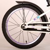 Volare Glamour Kinderfahrrad - Mädchen - 18 Zoll - Weiß/Mintgrün - Prime Collection