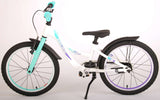 Volare Glamour Kinderfahrrad - Mädchen - 18 Zoll - Weiß/Mintgrün - Prime Collection