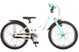 Volare Glamour Kinderfahrrad - Mädchen - 18 Zoll - Weiß/Mintgrün - Prime Collection