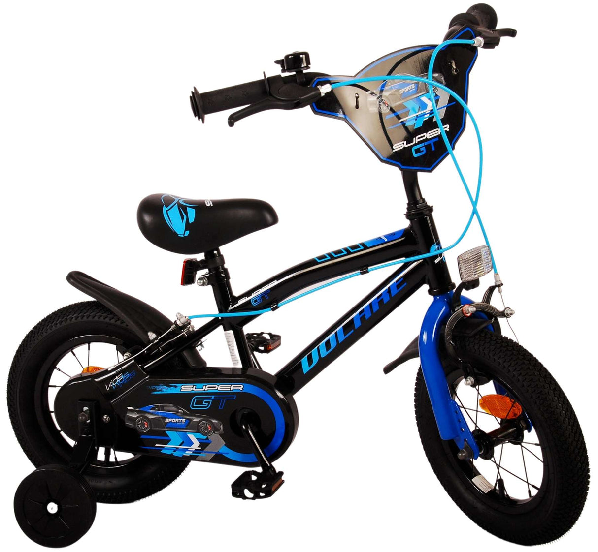 Volare Super GT Kinderfahrrad - Jungen - 12 Zoll - Blau - Zwei Handbremsen