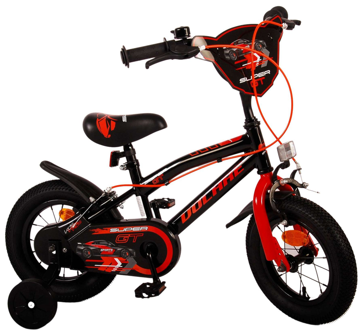 Volare Super GT Kinderfahrrad - Jungen - 12 Zoll - Rot - Zwei Handbremsen