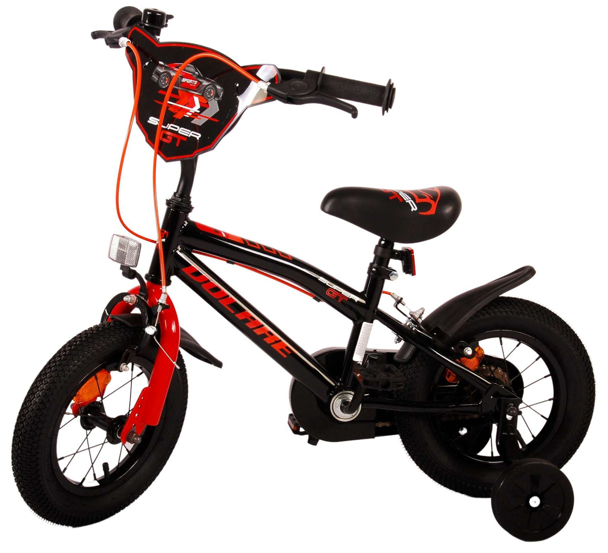 Volare Super GT Kinderfahrrad - Jungen - 12 Zoll - Rot - Zwei Handbremsen