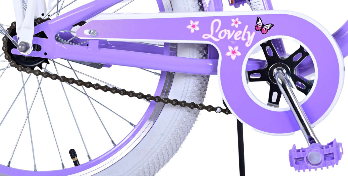 Volare Lovely Kinderfahrrad - Mädchen - 20 Zoll - Lila