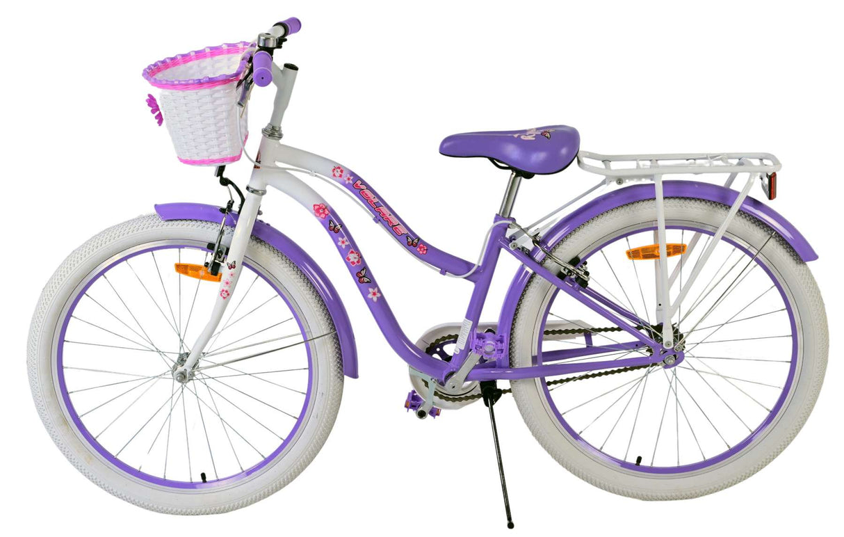 Volare Lovely Kinderfahrrad für Mädchen - 24 Zoll in Lila mit zwei Handbremsen