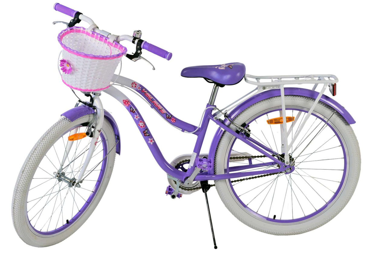 Volare Lovely Kinderfahrrad für Mädchen - 24 Zoll in Lila mit zwei Handbremsen