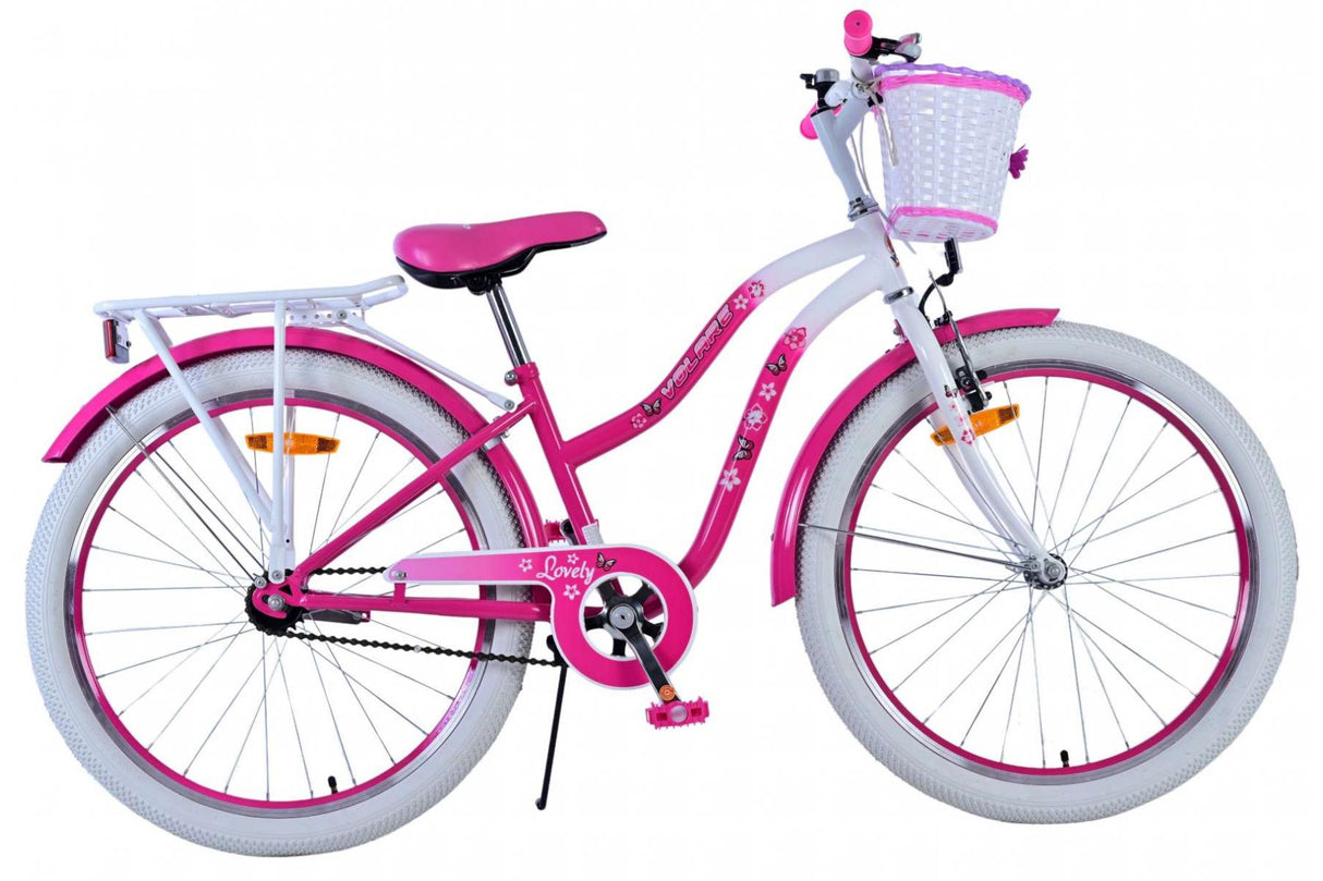 Volare Lovely Kinderfahrrad für Mädchen - 24 Zoll in Rosa