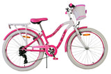 Volare Lovely Kinderfahrrad für Mädchen - 24 Zoll in Rosa mit 7 Gängen