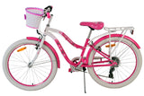 Volare Lovely Kinderfahrrad für Mädchen - 24 Zoll in Rosa mit 7 Gängen