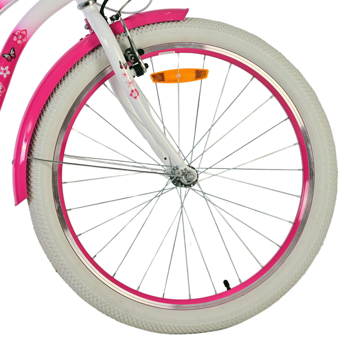 Volare Lovely Kinderfahrrad für Mädchen - 24 Zoll in Pink mit zwei Handbremsen