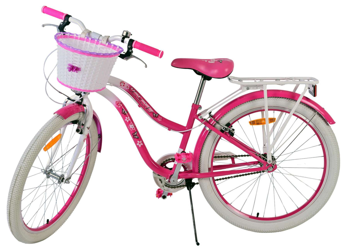 Volare Lovely Kinderfahrrad für Mädchen - 24 Zoll in Pink mit zwei Handbremsen