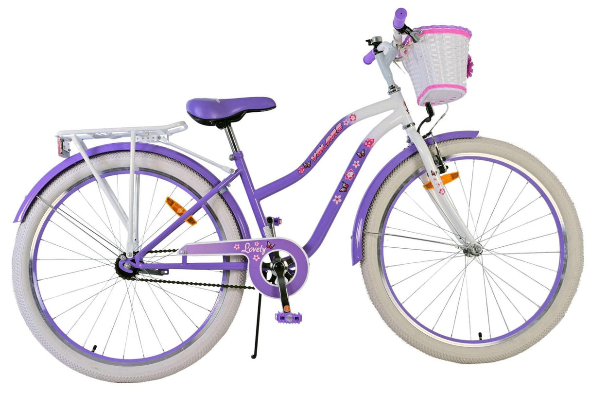 Volare Lovely Kinderfahrrad für Mädchen - 26 Zoll in Lila für Spaß und Sicherheit