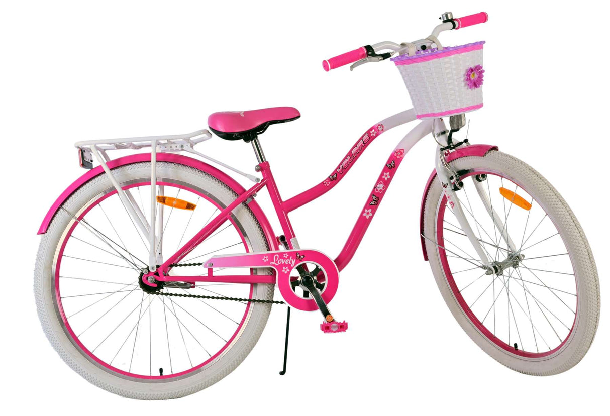 Volare Lovely Kinderfahrrad für Mädchen - 26 Zoll in Pink für Spaß und Sicherheit