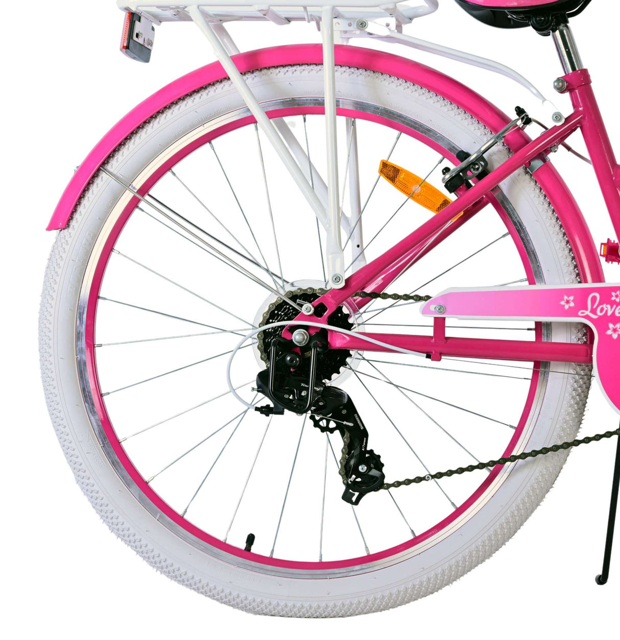 Volare Lovely Kinderfahrrad für Mädchen - 26 Zoll in Rosa mit 7 Gängen