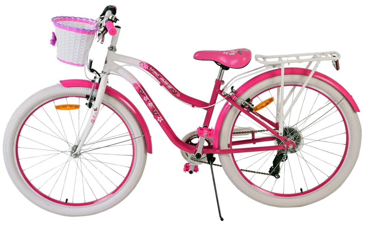 Volare Lovely Kinderfahrrad für Mädchen - 26 Zoll in Rosa mit 7 Gängen