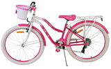 Volare Lovely Kinderfahrrad für Mädchen - 26 Zoll in Rosa mit 7 Gängen