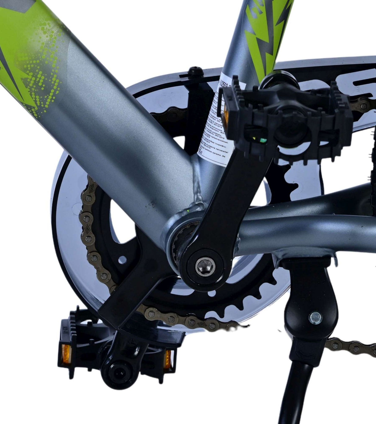 Volare Rocky Kinderfahrrad - 20 Zoll - 7 Gang - Grün/Grau für Kinder von 6 bis 8 Jahren