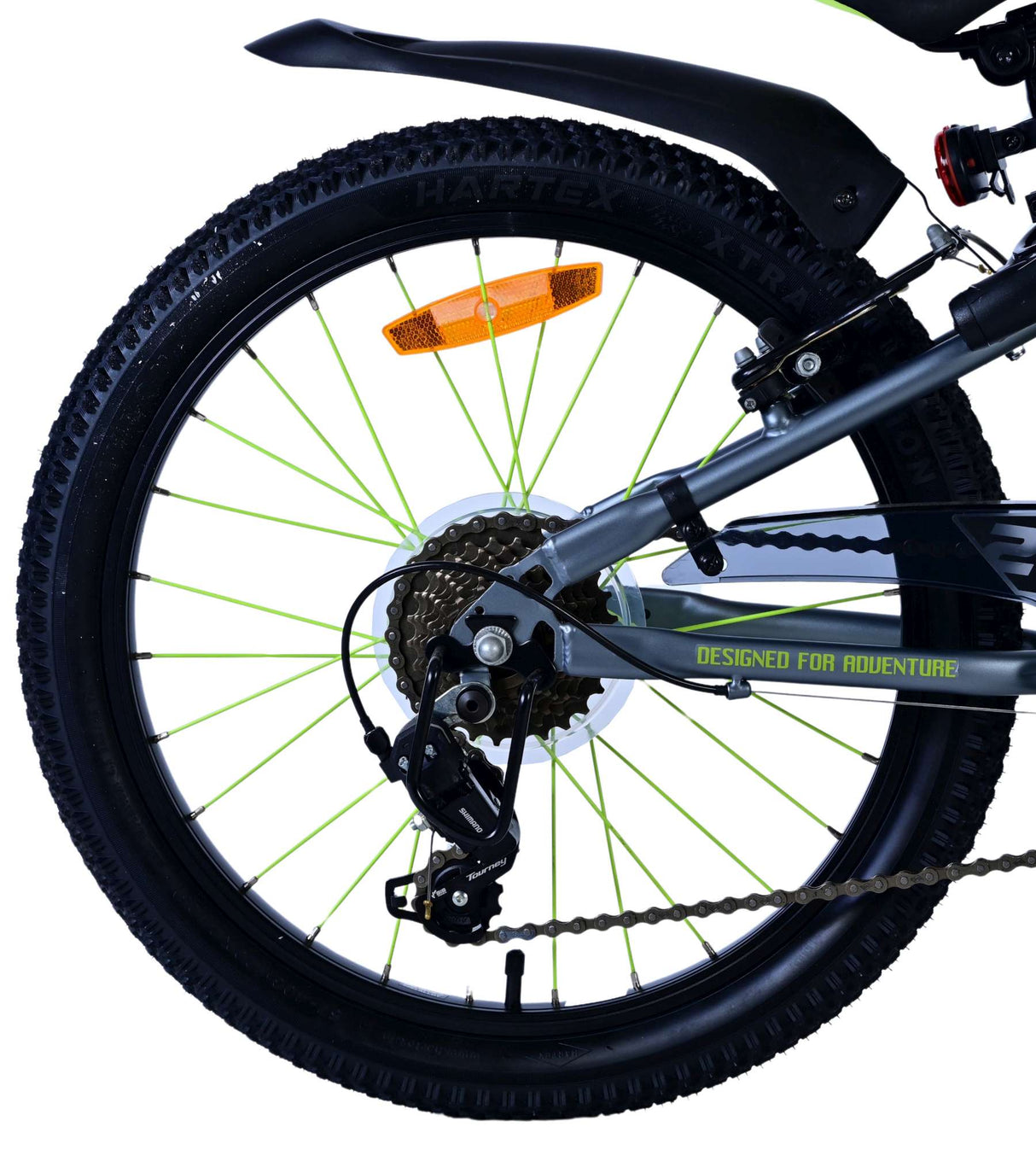 Volare Rocky Kinderfahrrad - 20 Zoll - 7 Gang - Grün/Grau für Kinder von 6 bis 8 Jahren