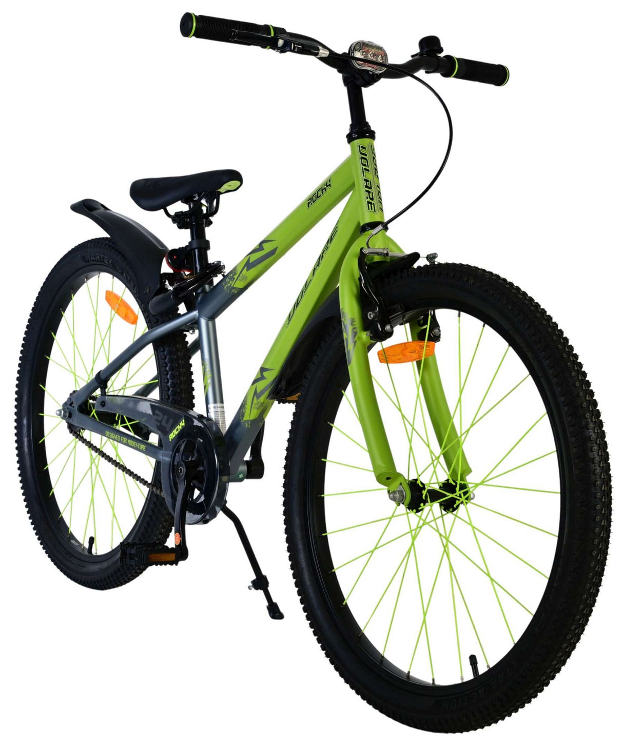 Volare Rocky Kinderfahrrad für Jungen - 24 Zoll in Grün für Abenteuerlustige