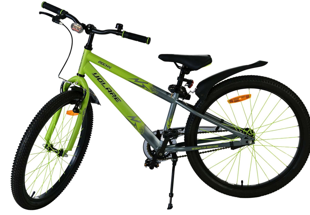 Volare Rocky Kinderfahrrad für Jungen - 24 Zoll in Grün für Abenteuerlustige