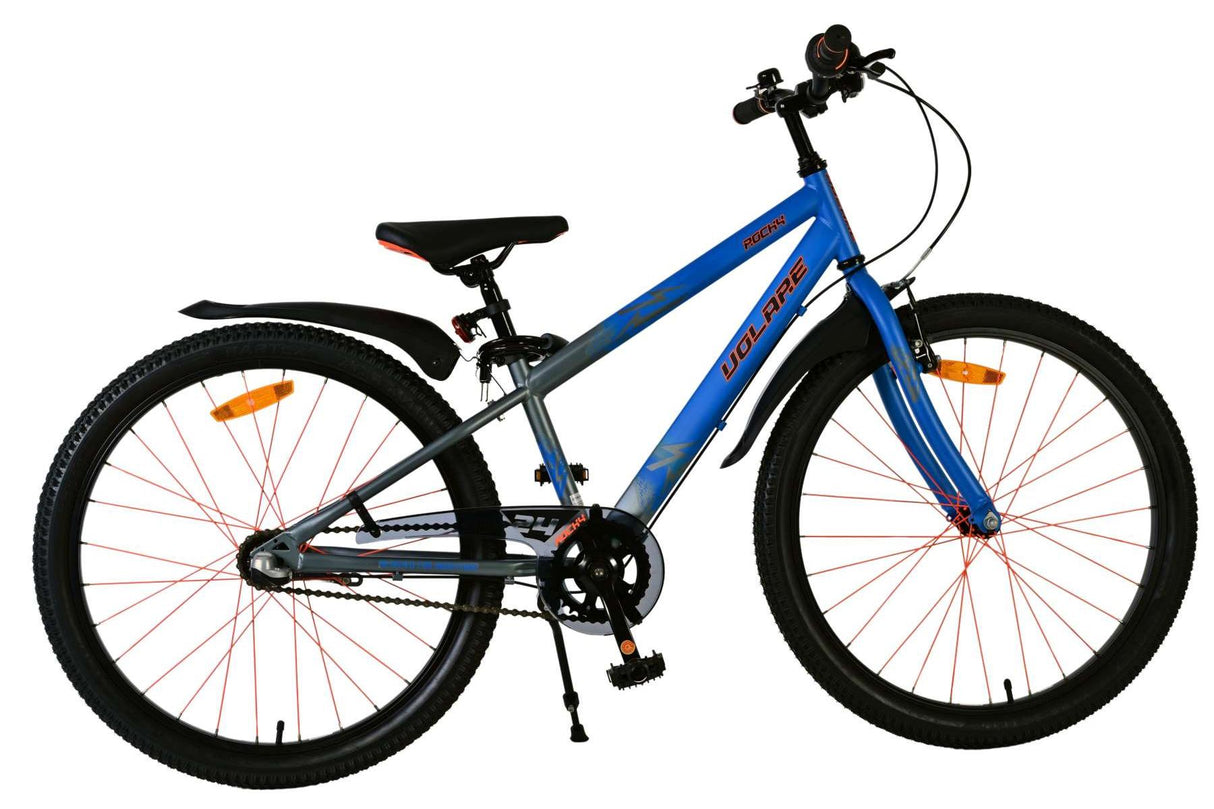 Volare Rocky Kinderfahrrad - 24 Zoll - Blau mit Shimano Nexus 3 Gängen für Jungen