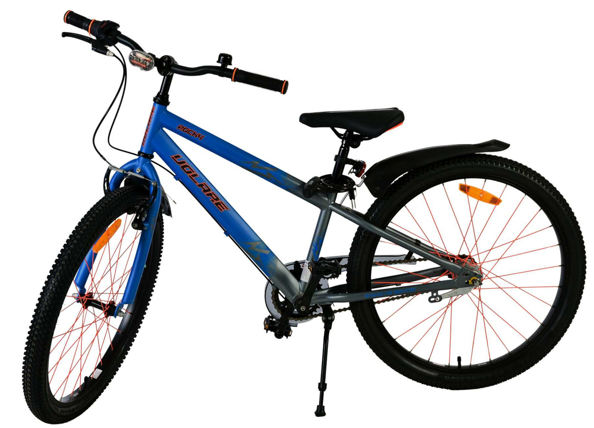 Volare Rocky Kinderfahrrad - 24 Zoll - Blau mit Shimano Nexus 3 Gängen für Jungen