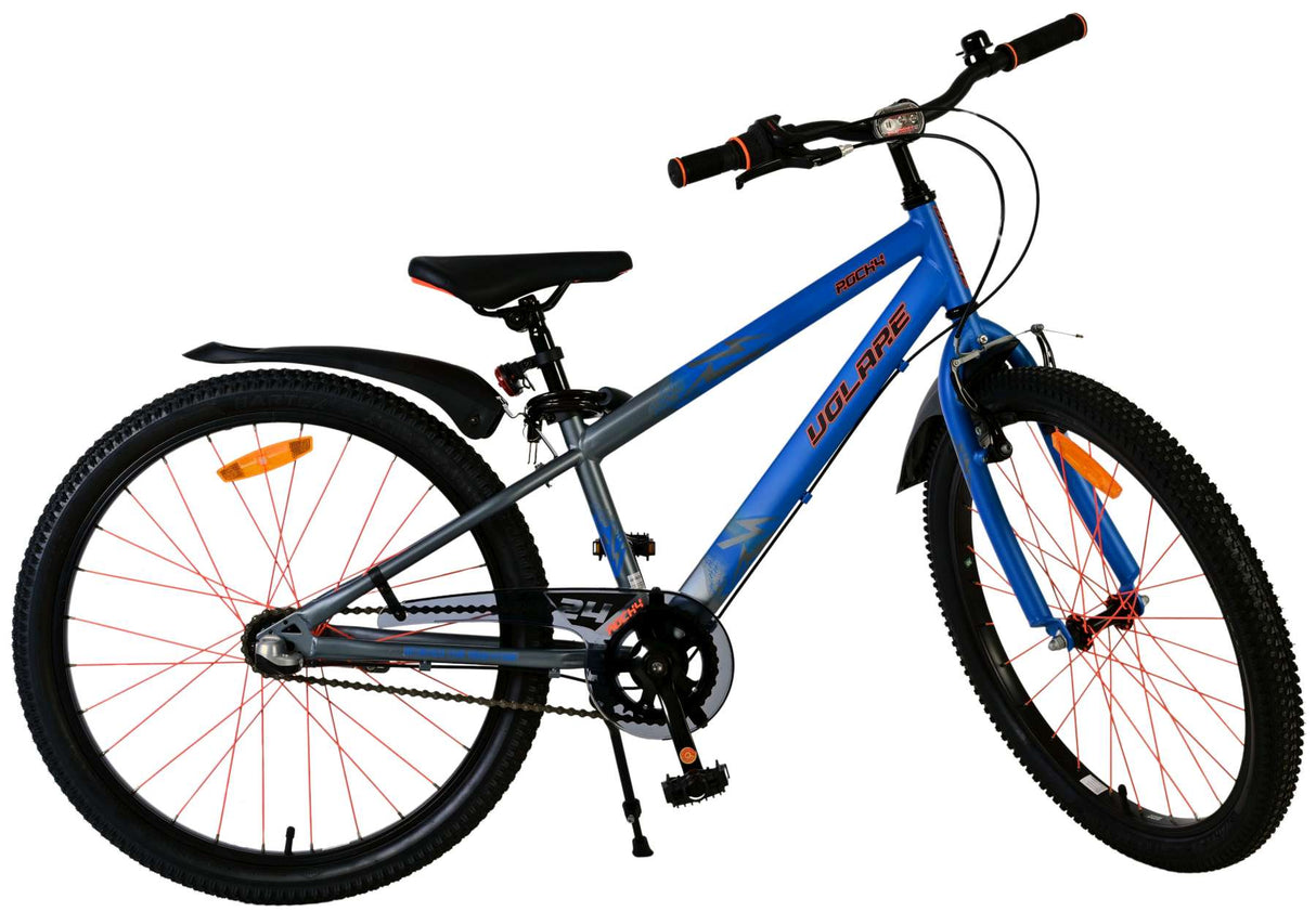 Volare Rocky Kinderfahrrad - 24 Zoll - Blau mit Shimano Nexus 3 Gängen für Jungen