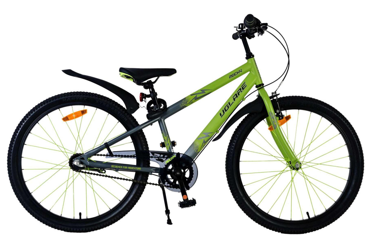 Volare Rocky Kinderfahrrad - 24 Zoll in Grün mit Shimano Nexus 3 Gängen für Jungen