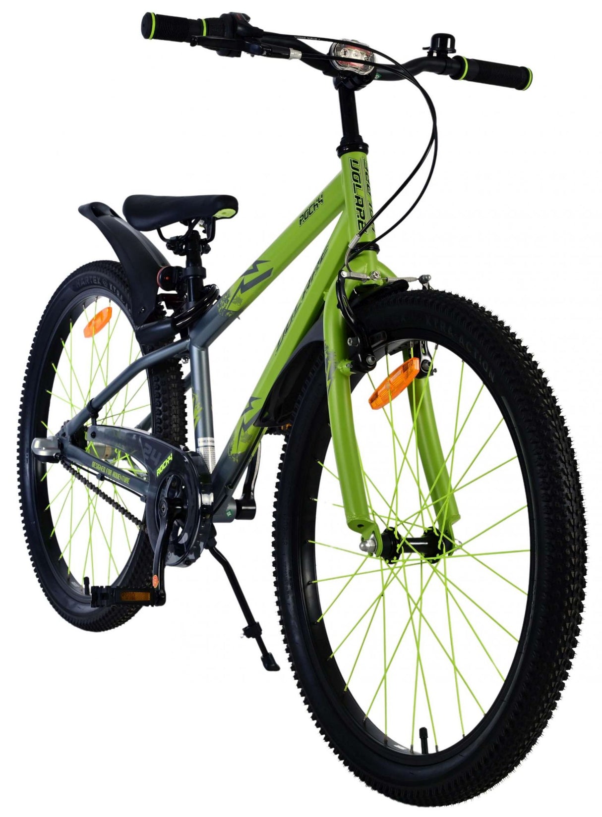 Volare Rocky Kinderfahrrad - 24 Zoll in Grün mit Shimano Nexus 3 Gängen für Jungen