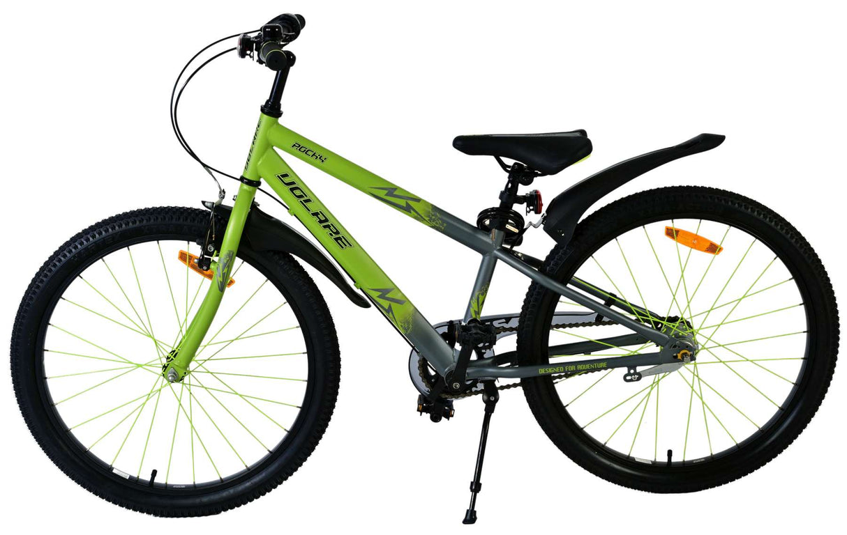 Volare Rocky Kinderfahrrad - 24 Zoll in Grün mit Shimano Nexus 3 Gängen für Jungen