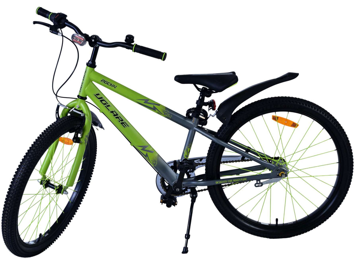 Volare Rocky Kinderfahrrad - 24 Zoll in Grün mit Shimano Nexus 3 Gängen für Jungen