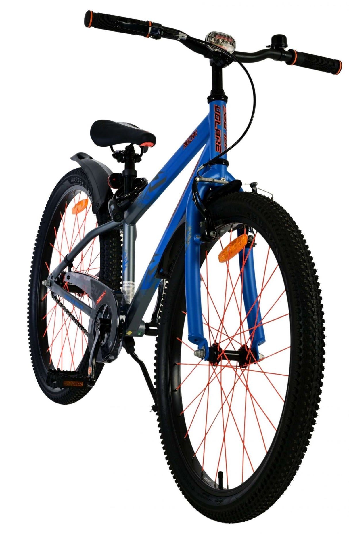 Volare Rocky Kinderfahrrad für Jungen - 24 Zoll in Blau für Abenteuerlustige
